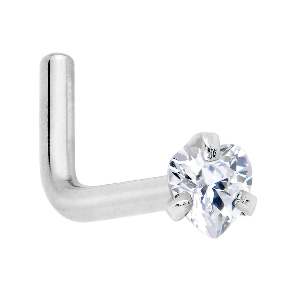 Body Candy Body Candy 18G 6mm Womens Grade 23 Titanium 3mm Clear