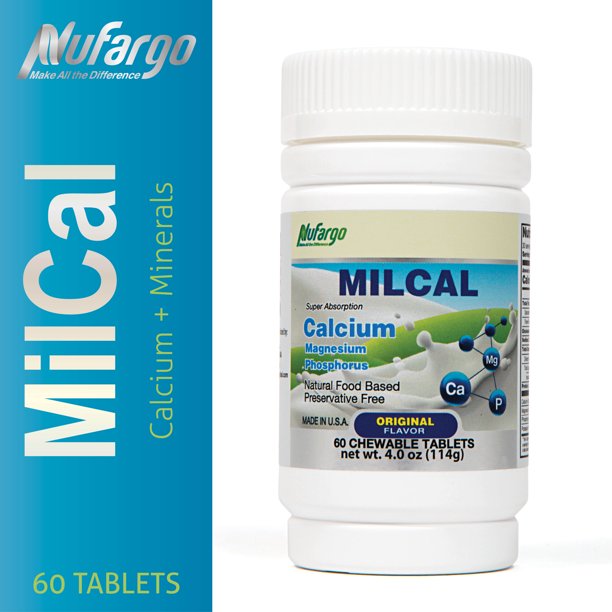 MilCal Calcium + Magnesium Chewables High Absorption FoodBased Milk