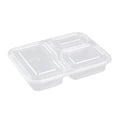 thumbnail image 1 of 10Pcs Meal Prep Container Food Storage Disposable Microwave Safe 3 Compartment Transparent, 1 of 5