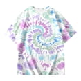 thumbnail image 4 of WhouRiu Girls Casual Tie Dye Graphic Tees Short Sleeve Crew Neck Tshirt Summer T Shirts 5-14 Years, 4 of 4