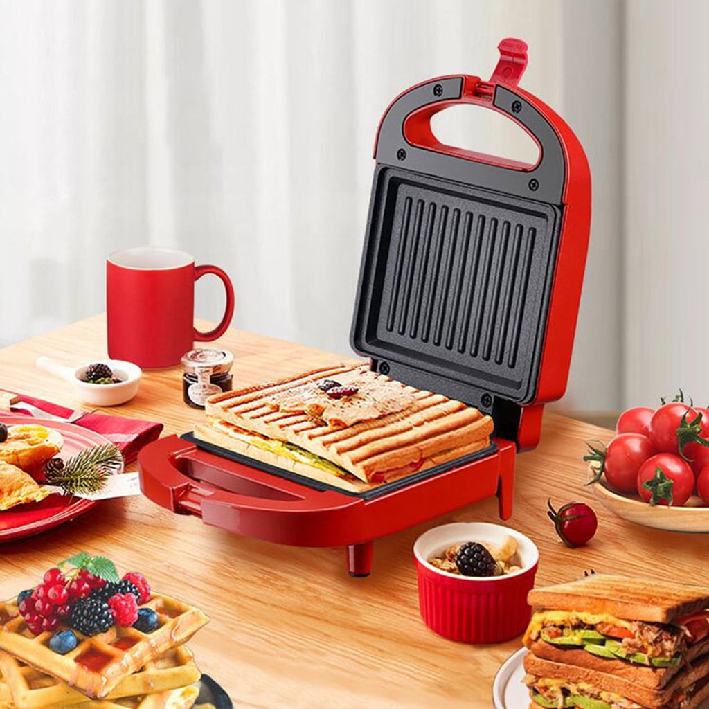 Portable Electric Dual Waffles Sandwich Maker Non Stick Multifunctional Toast Bread Breakfast Machine