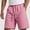 (Casual 215)Pink, variant on Fashion Shorts For Men Casual Breeches Summer Solid-color Elastic Waist Outdoor Sports Pocket Beach Short Pants Plus Size