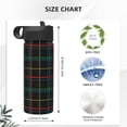 thumbnail image 4 of Sikiie Buffalo Plaid Dark Green Print 18OZ Insulated Straw Cup, Portable Leak-proof Sports Water Bottle, Stainless Steel Water Cup Suitable for Home and Outdoor, 4 of 8