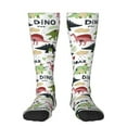 thumbnail image 2 of Picia Women Crew Soft Moisture-wicking Socks Cute Dinosaurs Pattern Design Cotton Socks, One Size fit All, 2 of 9