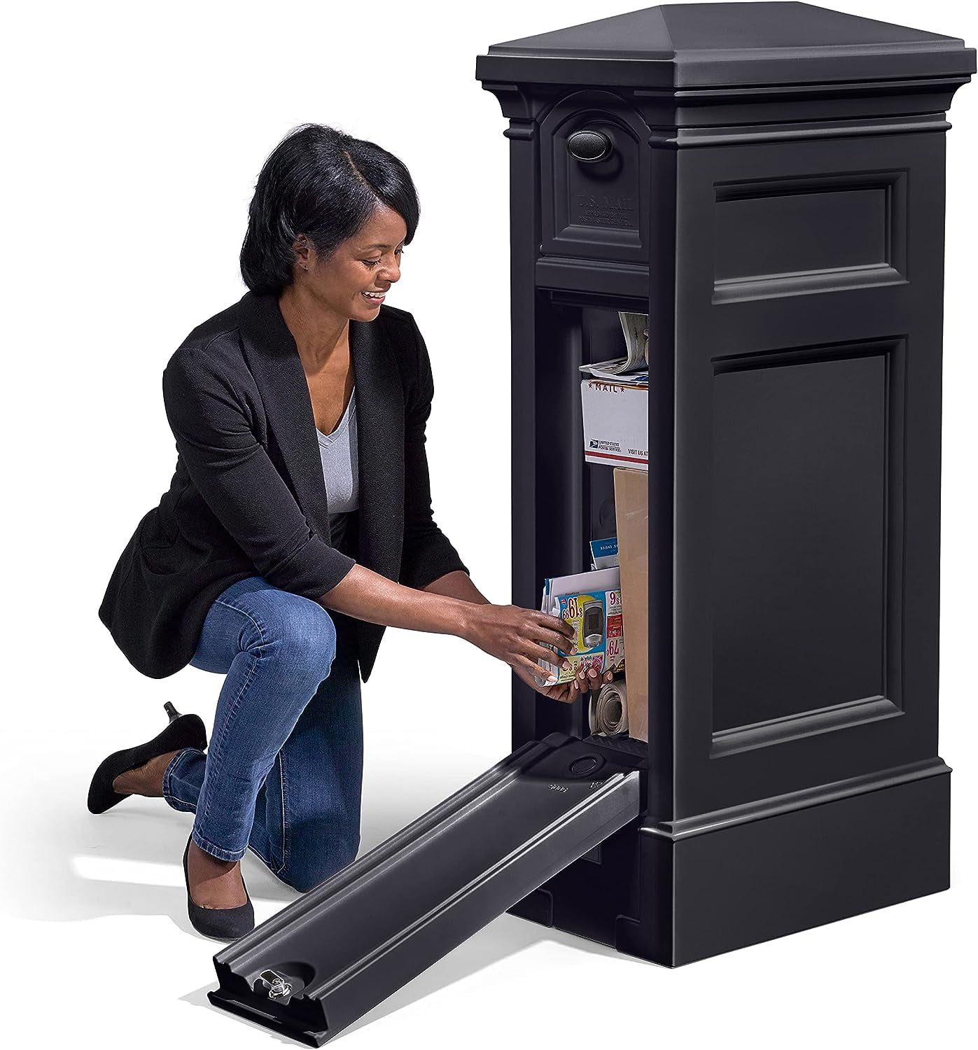 Step2 Atherton Reserve Classic Black Mailbox with Package Storage