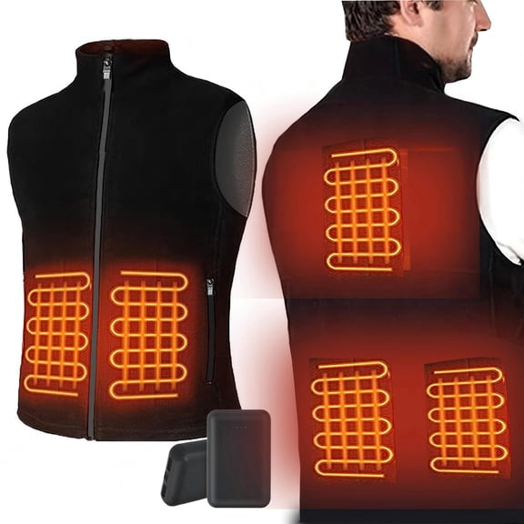 Kozeewarm Heated Vest for Women Men, Electric Fleece Outdoor Jacket, 3 Heat Settings Lightweight Gear