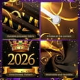 thumbnail image 4 of Golden New Year Banner Jeweled Crown 2026 Display Sparkling Stars Black Background Crown Backdrop for New Year Party Holiday Celebration Indoor Decoration, 4 of 9
