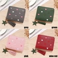 thumbnail image 4 of Girl Zipper Tassel Pu Leather Short  Wallet Small Wallet Coin Purse BLUE, 4 of 8