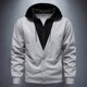thumbnail image 1 of MHFRRA Sudadera con Capucha de Peso Pesado para Hombre, Jersey de Moda de Otoño con Detalle de Cremallera, Corte Holgado, Ropa de Calle Informal para Uso Diario Gris, 1 of 8