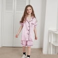 thumbnail image 5 of Family Matching Pajamas Summer Solid Colors and Elastic Shorts for Loungewear Soft Sleepwear, 5 of 7