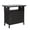 Black, variant on S-HOME Outdoor Wicker Bar Cart with Wheels in Brown, Rolling Rattan Beverage Serving Table for Patio Poolside Parties