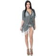 thumbnail image 3 of HAPPY BAY Women's Chiffon Summer Beach Open Front Maternity Beachwear Duster Kimono Cardigan XL-XXL Grey_AB746, 3 of 5