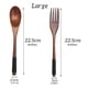thumbnail image 5 of Juego de 3 Cubiertos de Madera Natural onlyliua Palillos de Madera Cuchara y Tenedor 8,5 Pulgadas, 5 of 6