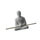 thumbnail image 3 of Estatua del Rey Mono con bastón, artesanía coleccionable, figura única para regalo de cumpleaños Blanco, 3 of 9