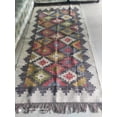 thumbnail image 3 of Handwoven Wool Jute Kilim Rug: Aztec Geometric Area Rug, 3 of 5