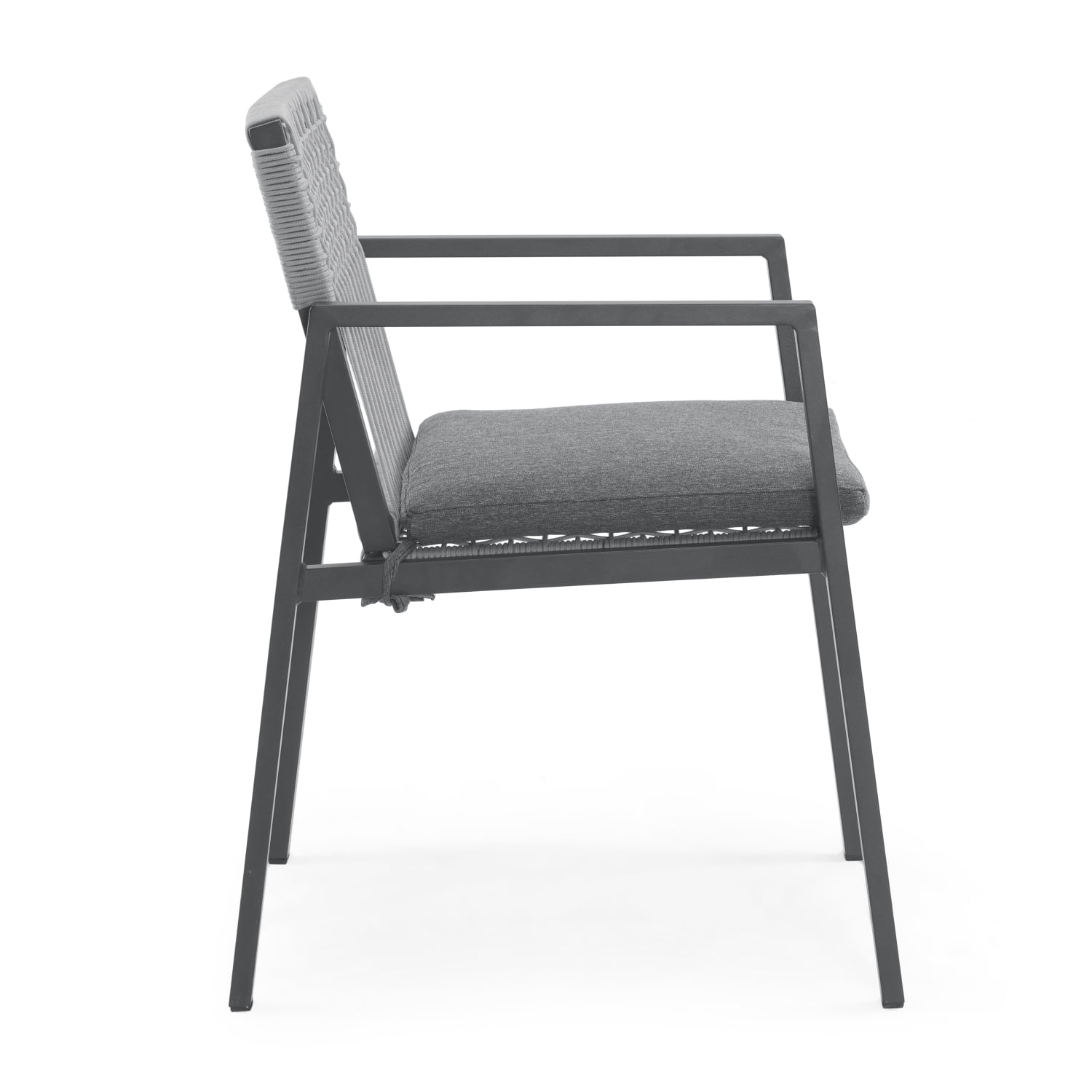 Outdoor Dining Chairs Set of 2, Aluminum Rope , Patio Balcony Chairs with Cushions