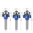 thumbnail image 2 of Lefu 6/8MM1/4 Shank 4 Corner Router Bit R1 R2 R3 Trim Edging Woodworking Bit for Wood, 2 of 7