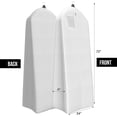 thumbnail image 3 of Your Bags Wedding Dress Garment Bag - Garment Bags for Travel & Hanging Clothes or Storage Preservation - 72" Wedding Dress Bag for Gowns Long with 20" Gusset for Puffy Bridal Gowns Cover - White, 3 of 9