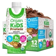 Orgain Organic Kids Nutritional Shake, 22 Vitamins & Minerals, Chocolate, 12ct
