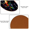 thumbnail image 5 of Frog 6PCS Round Coasters, Microfiber Leather Drink Coasters, 11x11 cm/4.3x4.3 in, Set of 6 Mats for Drinks, Coasters for Cups and Mugs, 5 of 6
