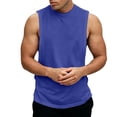 thumbnail image 3 of BRANROY Tank Tops Men Open Side Fitness - Mens Sleeveless Tee Shirts Sweat Proof, Sleeveless Undershirts for Men Loose Fit Training, Mens Tank Tops Summer Gym Wear,Royal Blue,L, 3 of 6