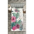 thumbnail image 3 of Ambesonne Cactus Quilted Bedspread Set 2 Pcs, Exotic Bouquet Vintage, Twin Size, Green Pink Brown, 3 of 3