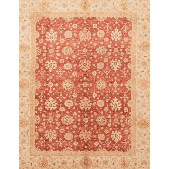 Ahgly Company Indoor Rectangle Abstract Bright Orange Oriental Area Rugs, 2' x 3'
