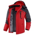 thumbnail image 6 of DHFJKG Windbreaker Jacket Women Fuzzy Lining Secure Pockets Zipper Coat With Detachable Hood Winter Outdoor Hiking Climbing Comfort Outerwear, 6 of 8