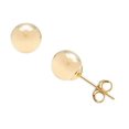 thumbnail image 2 of A&M 14K Yellow Gold Ball Stud Earrings for Women, Lightweight Push-Back, 3mm–9mm Sizes, Gift Box Included, 2 of 8