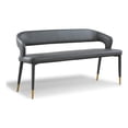 thumbnail image 1 of Meridian Furniture Destiny Grey Vegan Leather Bench, 1 of 15