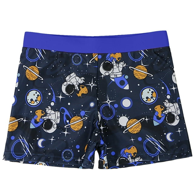 Toddler Baby Summer Swim Trunks Cute Cartoon Breathable Boy Trunks Comfortable Square Surf Shorts Spring Bathing Suits For Kid 9 -11