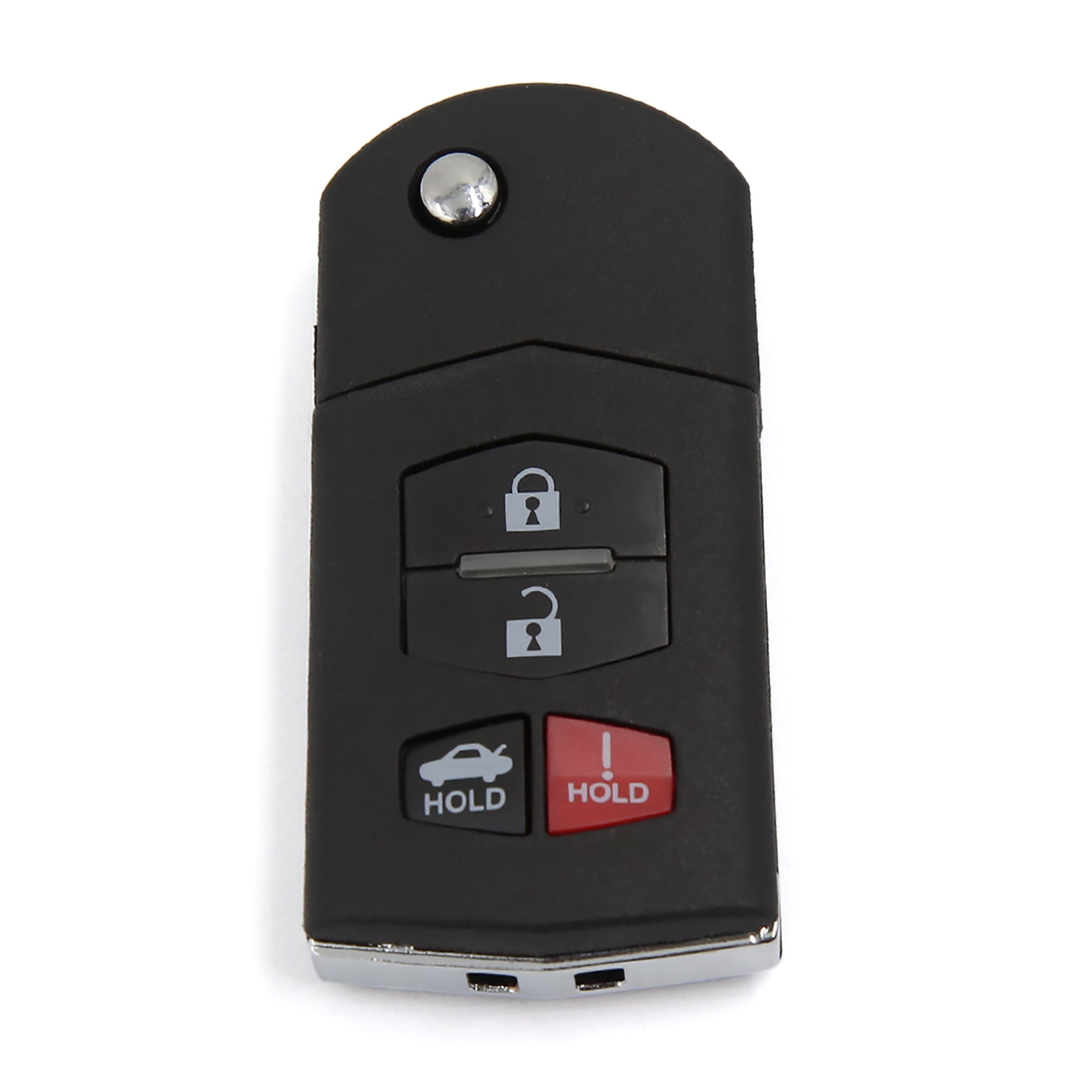 2x Car 4 Button Remote Flip Key Fob Case for Mazda 6 3 CX-7 CX-9 Keyless Entry 