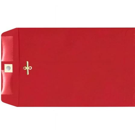 LUXPaper 10 x 13 Clasp Envelopes, Holiday Red, 250/Pack