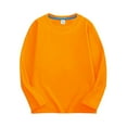 thumbnail image 2 of Cethrio Thin T-shirt for Kids Summer Boys and Girls Pullover Solid Orange Sweatshirt Size 3-4 Years, 2 of 3