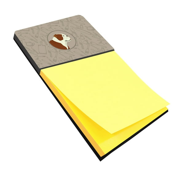 English Bulldog In the Kitchen Sticky Note Holder