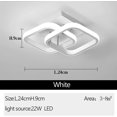 thumbnail image 2 of Luz de techo moderna 22W LED Blanco frío 6000K Lámpara de techo cuadrada acrílica para pasillo, estudio, dormitorio, cocina, sala de estar (blanco) brillar Electrónica, 2 of 4