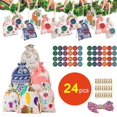 thumbnail image 3 of Bolsas de regalo con calendario de Adviento, 24 unidades de Año Nuevo 2024, decoración navideña, bolsa de regalo para dulces, 3 of 4