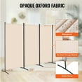 thumbnail image 3 of Room Divider,4 Panel Room Divider,Folding Privacy Screen&Portable Partition Divider for Room Separation,Freestanding Room Partitions for Office,Bedroom,Study,Beige, 3 of 6