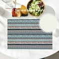 thumbnail image 2 of Blue Traditional Stripe Placemats, Washable Linen Table Mats for Kitchen Table Double Insulation Decor Dining Set Indoor Outdoor 12X18 in Set of 4, 2 of 6