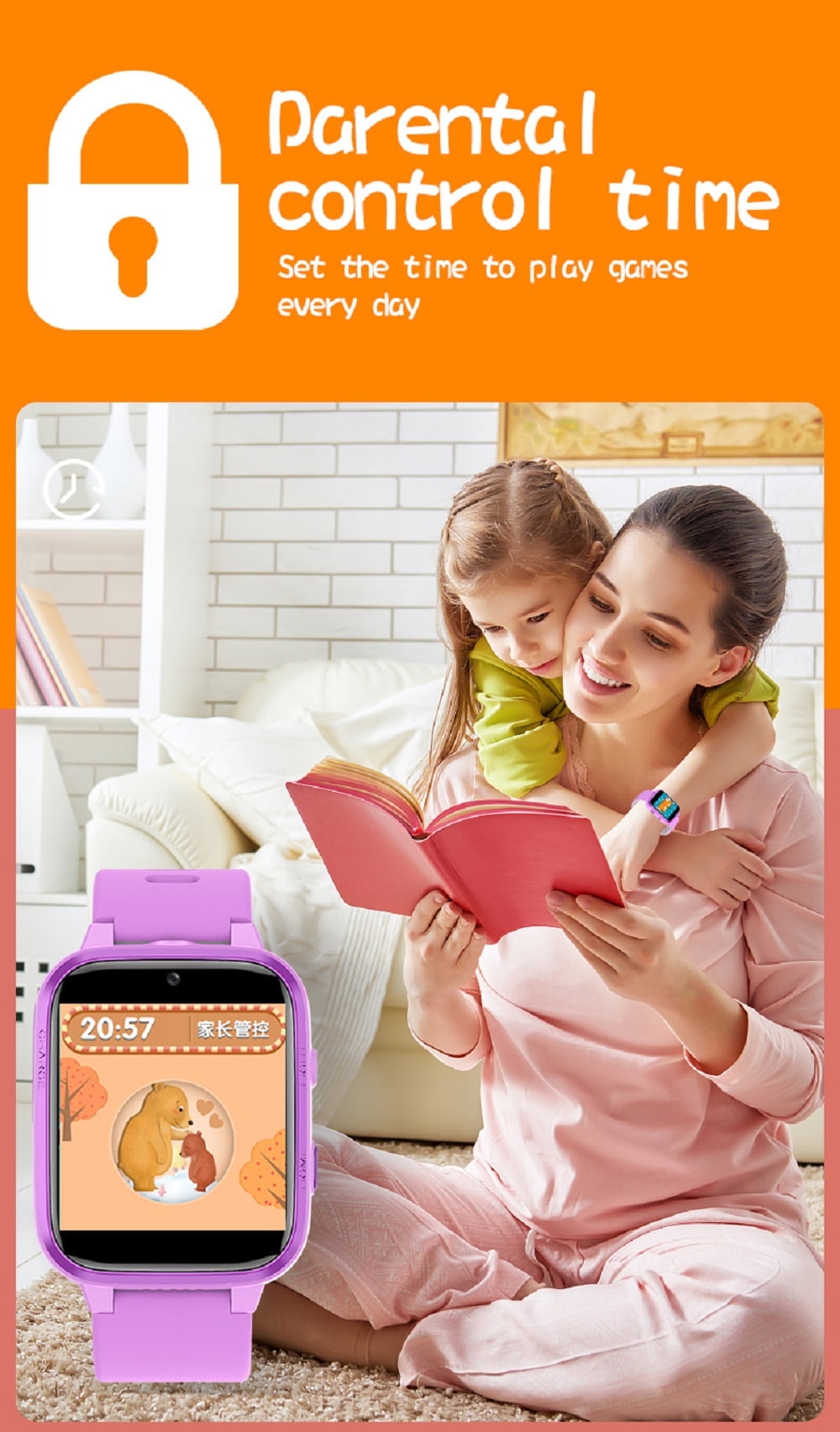 YUNOVA Y90 PRO Kids Smart Watch for Ages 5-12, IP67 Waterproof HD Touch Screen with Dual Camera, Music Player, 7 Educational Games & Pedometer, Durable Silicone Strap Birthday Gift for Boys Girls