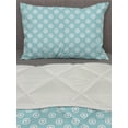 thumbnail image 3 of Abstract Comforter & Sham Bedding Set, Circles Polka Dots Button Like Simple Repetitive Design Retro Style, 3 pcs Duvet Set Microfiber Filling Quilt, 5 Sizes, Pale Blue White, by Ambesonne, 3 of 4