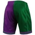thumbnail image 3 of Men's Mitchell & Ness Green/Purple Milwaukee Bucks Hardwood Classics 1996 Split Swingman Shorts, 3 of 3