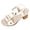 White, variant on Women Leather Heeled Sandals Summer Dressy Slippers Chunky Heels Slip on Breathable Open Toe Block 2026 Walking Vacation Shoes Orange Size 9