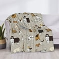 thumbnail image 3 of Yiaed Dog Animal Print Blanket Throw Blanket Soft Cozy Flannel Blanket for Home Bed Sofa Couch Chair-50"x40", 3 of 6