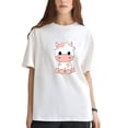 thumbnail image 1 of Playera Blanca Camiseta Unisex con Estampado De Vaquita, 1 of 5