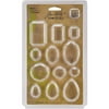 Facets by Tim Holtz Idea-ology, 12 Facets and 12 Jump Rings, Various Sizes, Plastic and Metal, Clea Multi-Colored