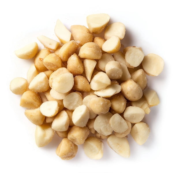 Dry Roasted Macadamia Nuts Halves and Pieces with Himalayan Salt, 2 Pounds – Vegan, Kosher, Bulk – by Food to Live