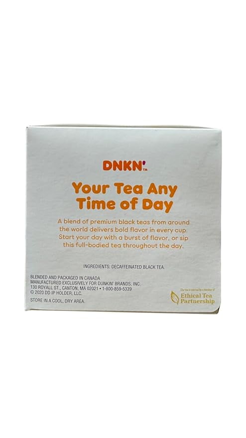 Dunkin Donuts Decaf Breakfast Black Tea - 45 Tea Bags (3 Packs of 15 Tea Bags)