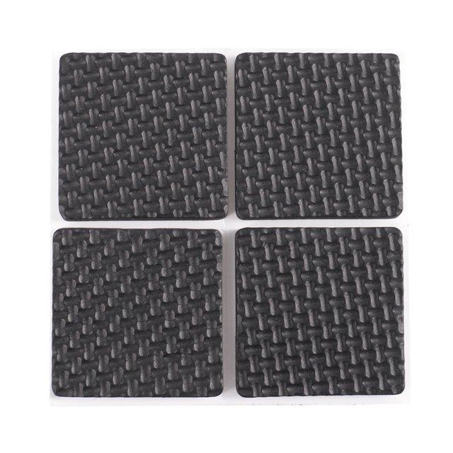 Unique Bargains 4x Mousse Antidérapante Carrée 40mm x 40mm Protection de Pied de Chaise et de Table