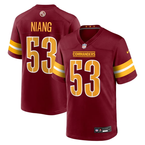 Men's Nike Lucas Niang Burgundy Washington Commanders Team Game Jersey